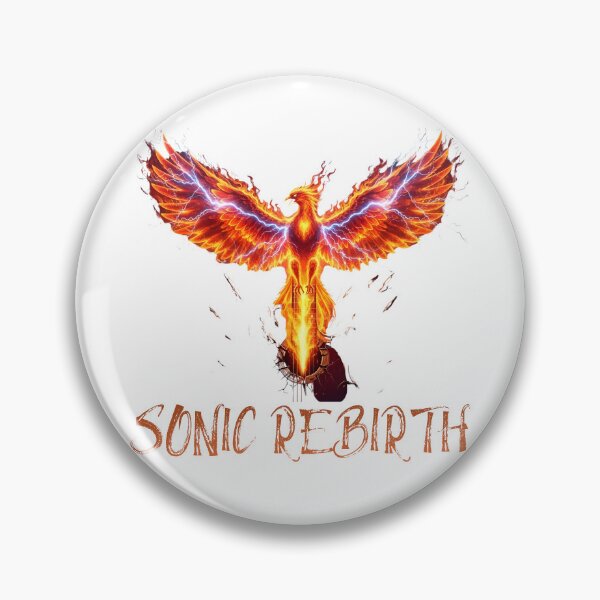 Item preview, Sonic Rebirth Phoenix Guitar – Electric Fire Bird Rock Illustration designed and sold by CrimsonChords.