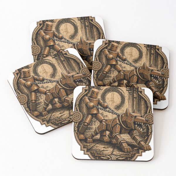 Item preview, A shaolin wooden man and his dog designed and sold by Bizarrotees.