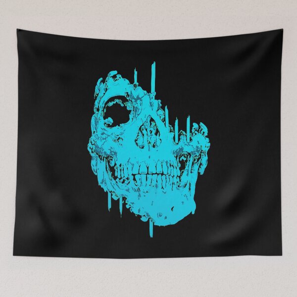 Item preview, Icy Blue Decaying Skull Dark Gothic Horror Art designed and sold by RamyGallery.