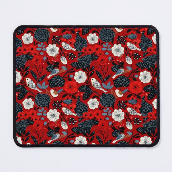 Item preview, Scandinavian Folk Art Bird Floral Pattern designed and sold by NicolasGlowArt.
