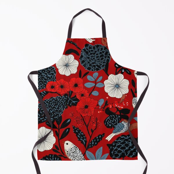 Item preview, Scandinavian Folk Art Bird Floral Pattern designed and sold by NicolasGlowArt.