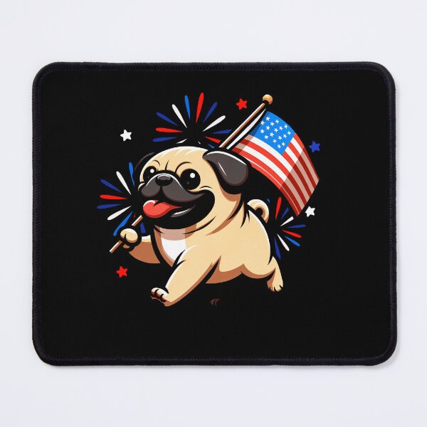 Item preview, Funny Pug 4th July Patriotic USA Flag America Mom Dad Kids designed and sold by rafaeltto.