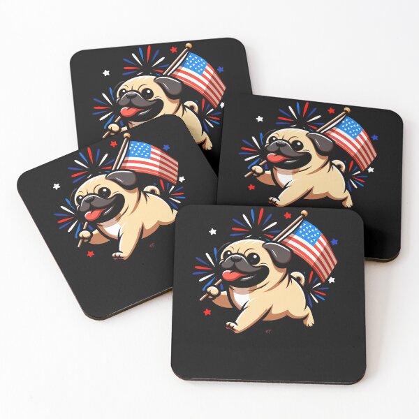 Item preview, Funny Pug 4th July Patriotic USA Flag America Mom Dad Kids designed and sold by rafaeltto.