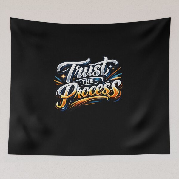 Item preview, Trust the Process – Modern Hand Lettering Typography Design designed and sold by Newthingzy.