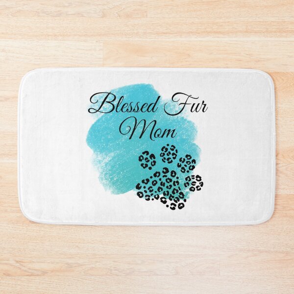 Item preview, Blessed Fur Mom Leopard Print Design with Teal Background designed and sold by JeweledDesigns.