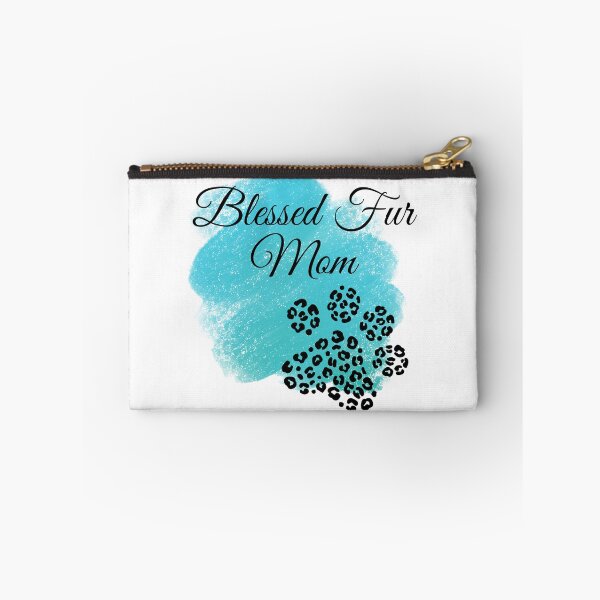 Item preview, Blessed Fur Mom Leopard Print Design with Teal Background designed and sold by jeweleddesigns.