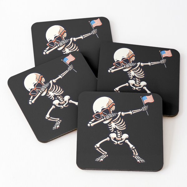 Item preview, Funny Skeleton Dabbing 4th July USA Flag America Boys Girls Kids designed and sold by rafaeltto.