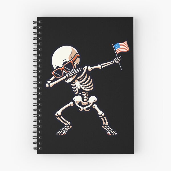 Item preview, Funny Skeleton Dabbing 4th July USA Flag America Boys Girls Kids designed and sold by rafaeltto.
