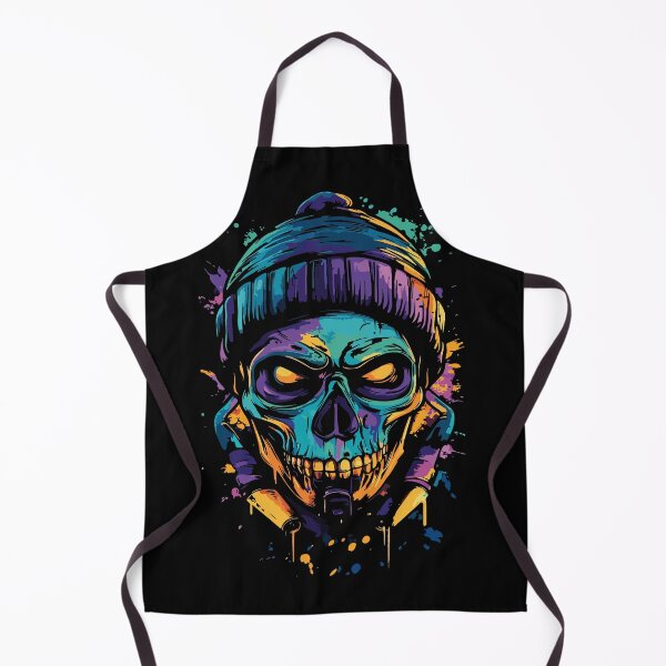 Item preview, Neon Skull with Beanie Street Art Graffiti Pop designed and sold by RamyGallery.