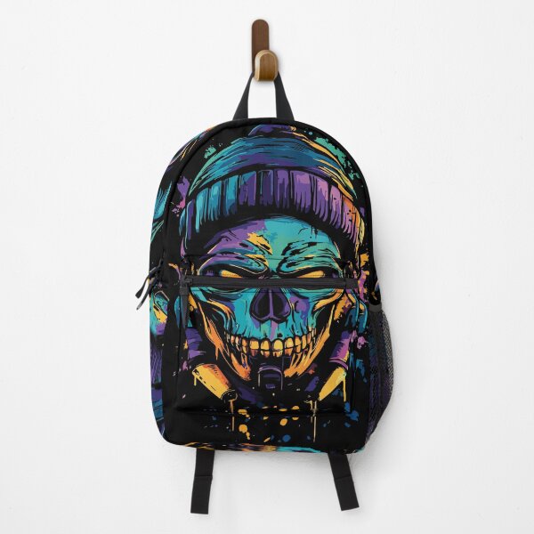 Item preview, Neon Skull with Beanie Street Art Graffiti Pop designed and sold by RamyGallery.