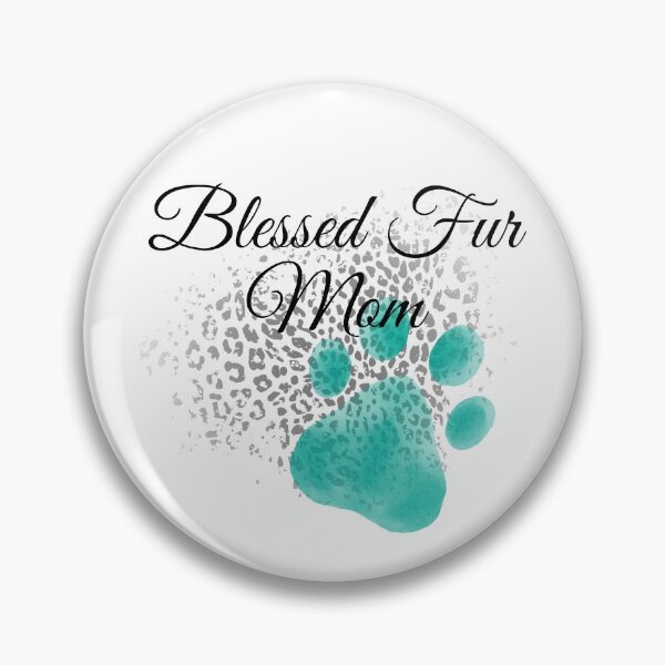 Item preview, Blessed Fur Mom Leopard Print Design with Teal Pawprint  designed and sold by jeweleddesigns.