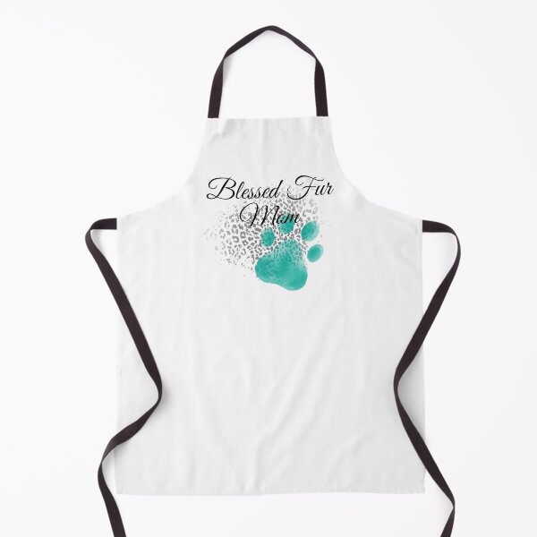 Item preview, Blessed Fur Mom Leopard Print Design with Teal Pawprint designed and sold by jeweleddesigns.