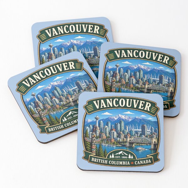 Item preview, Vancouver, British Columbia Canada - Mountain Skyline & City designed and sold by Myra365Art.