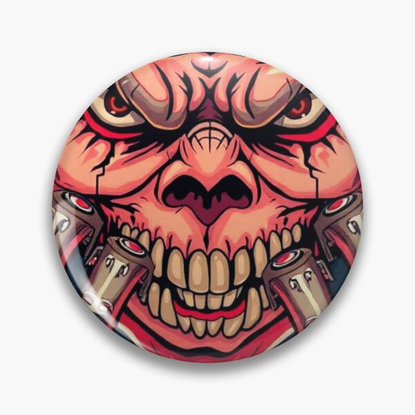 Item preview, Mechanical Demon Skull Cyberpunk Horror Art designed and sold by Flaynner's Forge .