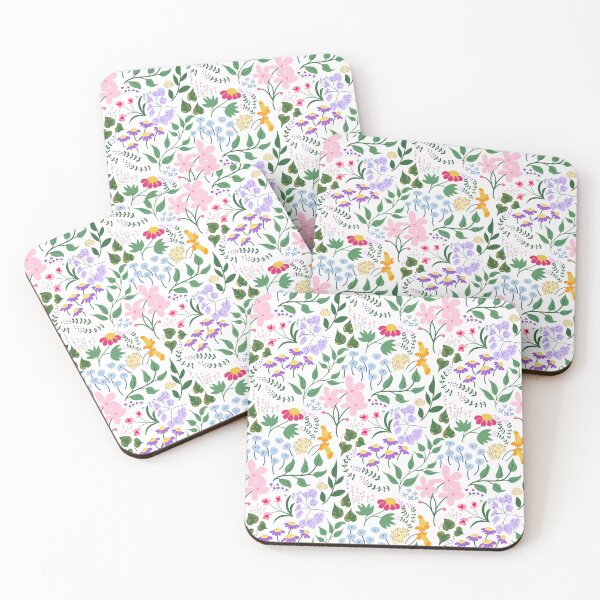 Item preview, White Ditsy Floral Pattern, Cottage Garden Wildflower Print, Small Botanical Design designed and sold by Shop On Rosebud.
