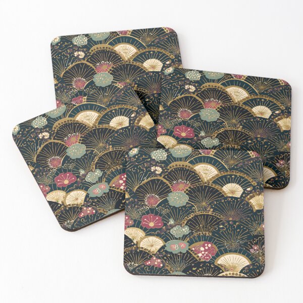 Item preview, Elegant Japanese Fan Floral Pattern Design designed and sold by NicolasGlowArt.