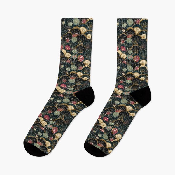 Item preview, Elegant Japanese Fan Floral Pattern Design designed and sold by NicolasGlowArt.