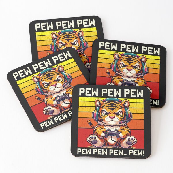 Item preview, Funny Tiger Vintage Gamer Videogames Pew Zoo Boys Girls Kids designed and sold by rafaeltto.