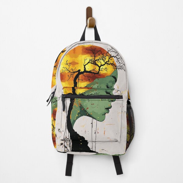 Item preview, Woman Tree Silhouette Golden Moon Mystical Art designed and sold by RamyGallery.