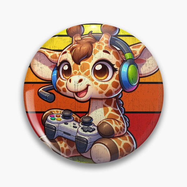 Item preview, Funny Giraffe Vintage Gamer Videogames Pew Zoo Boys Girls Kids designed and sold by rafaeltto.