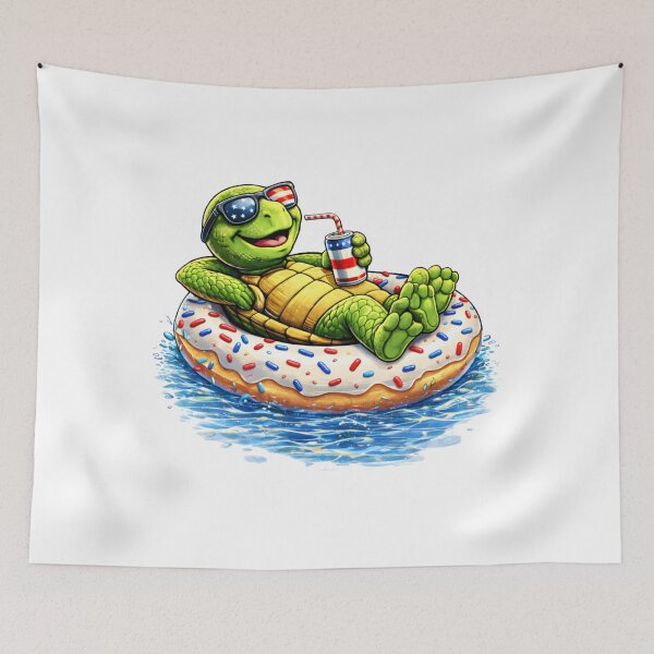 Item preview, Funny Turtle Summer Float Patriotic USA Vibes designed and sold by FREENATION2026.