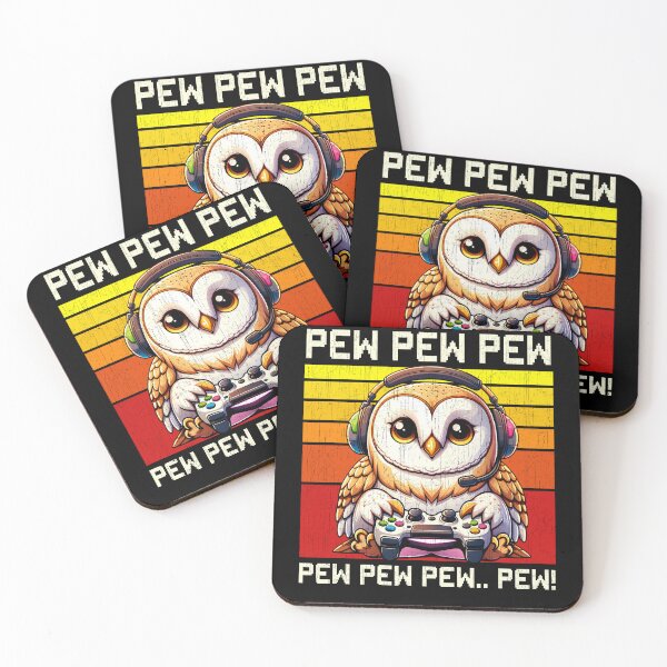 Item preview, Funny Barn Owl Vintage Gamer Videogames Pew Zoo Boys Girls Kids designed and sold by rafaeltto.