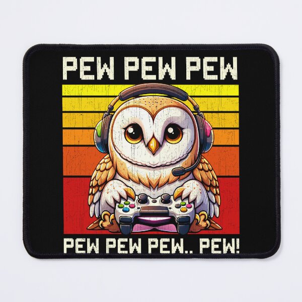 Item preview, Funny Barn Owl Vintage Gamer Videogames Pew Zoo Boys Girls Kids designed and sold by rafaeltto.