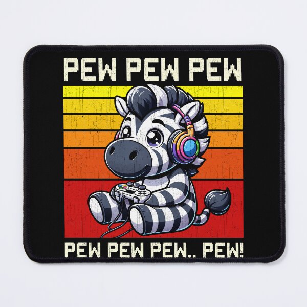 Item preview, Funny Zebra Vintage Gamer Videogames Pew Zoo Boys Girls Kids designed and sold by rafaeltto.