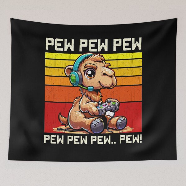 Item preview, Funny Camel Vintage Gamer Videogames Pew Zoo Boys Girls Kids designed and sold by rafaeltto.