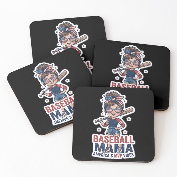 Item preview, Baseball Mama America's MVP Vibes Patriotic Messy Bun designed and sold by Lozarux.