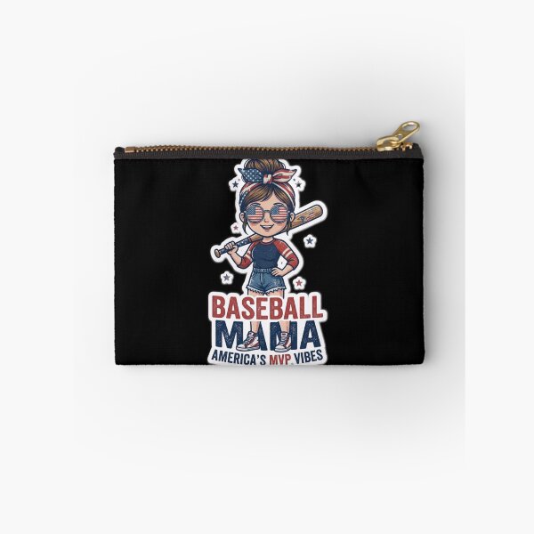Item preview, Baseball Mama America's MVP Vibes Patriotic Messy Bun designed and sold by Lozarux.