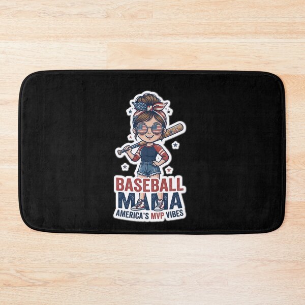 Item preview, Baseball Mama America's MVP Vibes Patriotic Messy Bun designed and sold by Lozarux.