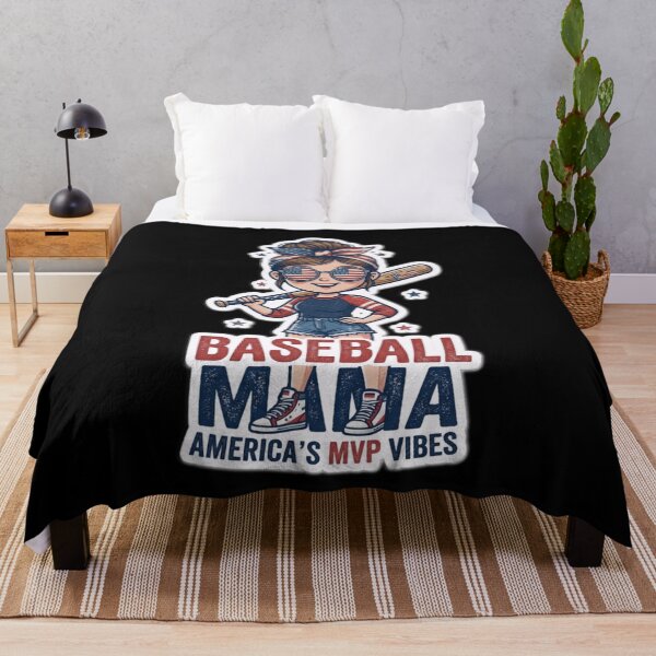 Item preview, Baseball Mama America's MVP Vibes Patriotic Messy Bun designed and sold by Lozarux.