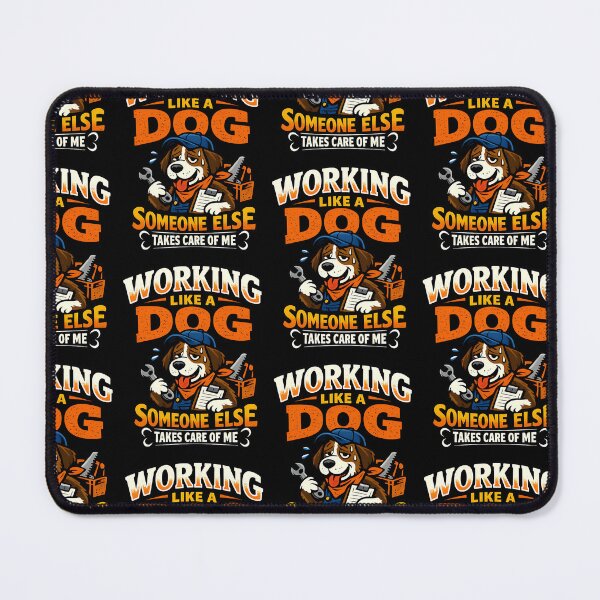 Item preview, Working Like A Dog Funny Mechanic Dog Design designed and sold by TeeTimeTreasure.