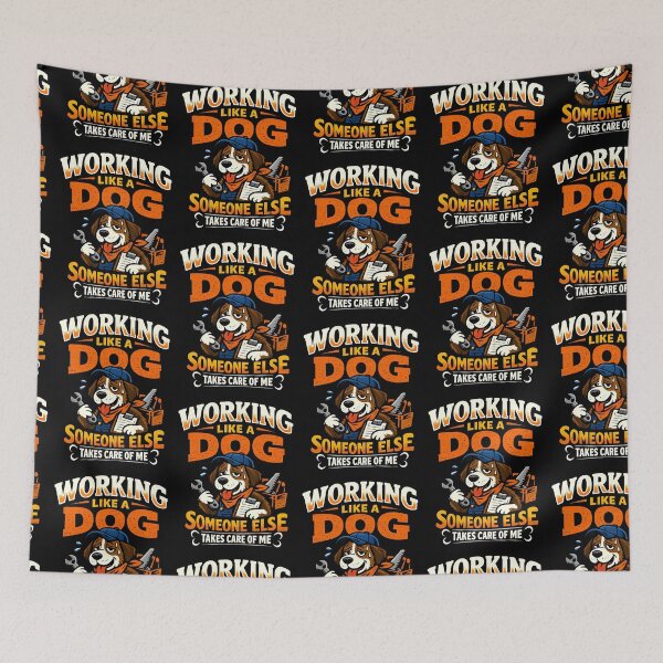 Item preview, Working Like A Dog Funny Mechanic Dog Design designed and sold by TeeTimeTreasure.