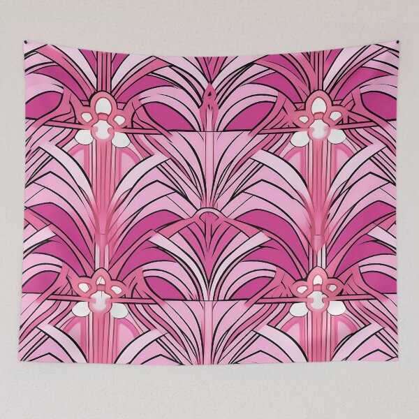 Item preview, Elegant Pink And White Art Deco Vintage Pattern designed and sold by DEC02.