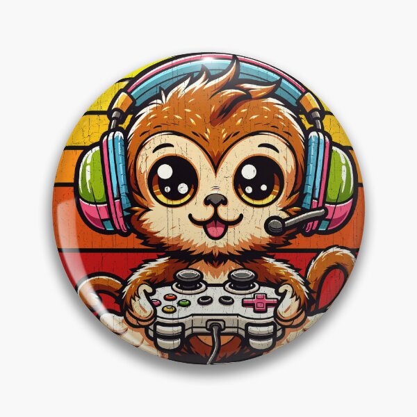 Item preview, Funny Monkey Vintage Gamer Videogames Pew Zoo Boys Girls Kids designed and sold by rafaeltto.