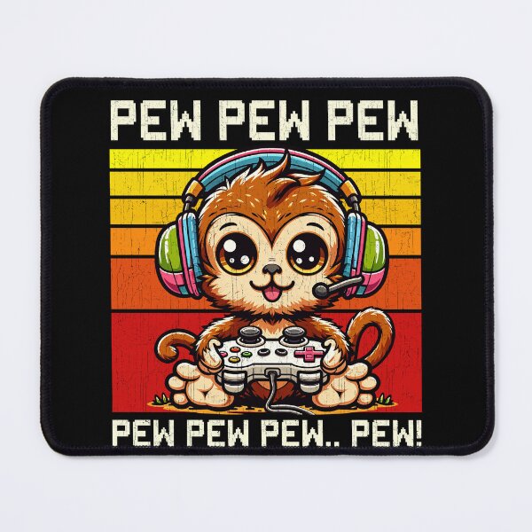 Item preview, Funny Monkey Vintage Gamer Videogames Pew Zoo Boys Girls Kids designed and sold by rafaeltto.