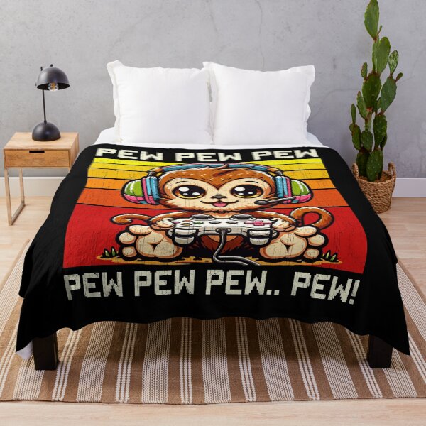 Item preview, Funny Monkey Vintage Gamer Videogames Pew Zoo Boys Girls Kids designed and sold by rafaeltto.