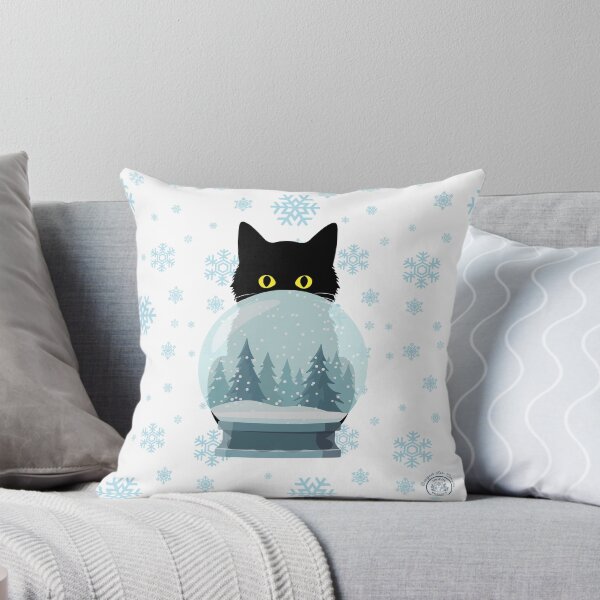 Item preview, Black Cat Snow Globe Winter Illustration designed and sold by Shop On Rosebud.