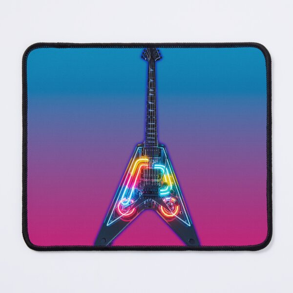 Item preview, Neon Circuit Electric Guitar - Cyberpunk Synthwave Music Art designed and sold by powersunlight.