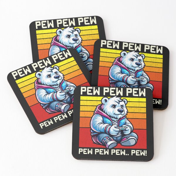 Item preview, Funny Polar Bear Vintage Gamer Videogames Pew Zoo Boys Girls Kids designed and sold by rafaeltto.