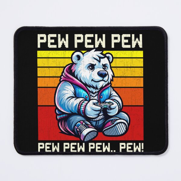 Item preview, Funny Polar Bear Vintage Gamer Videogames Pew Zoo Boys Girls Kids designed and sold by rafaeltto.