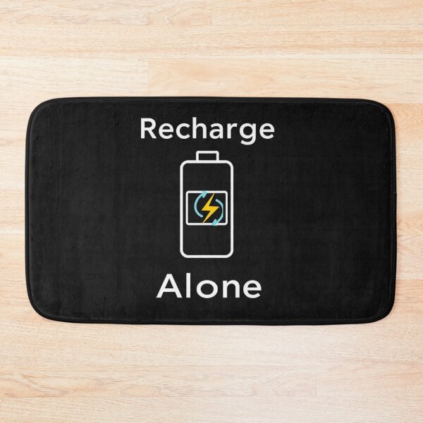 Item preview, Recharge Alone Introvert Battery Quote Art designed and sold by artlife4.