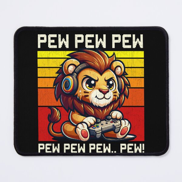 Item preview, Funny Lion Vintage Gamer Videogames Pew Zoo Boys Girls Kids designed and sold by rafaeltto.
