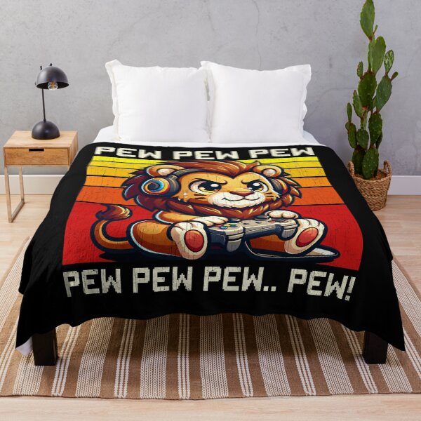 Item preview, Funny Lion Vintage Gamer Videogames Pew Zoo Boys Girls Kids designed and sold by rafaeltto.