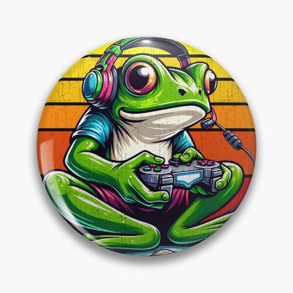 Item preview, Funny Frog Vintage Gamer Videogames Pew Zoo Boys Girls Kids designed and sold by rafaeltto.