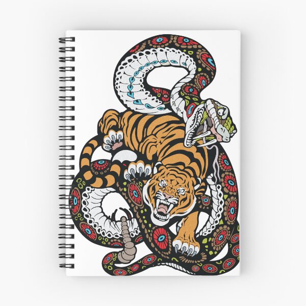 Item preview, Fierce Tiger Fighting Snake Ornate Pop Art designed and sold by RamyGallery.