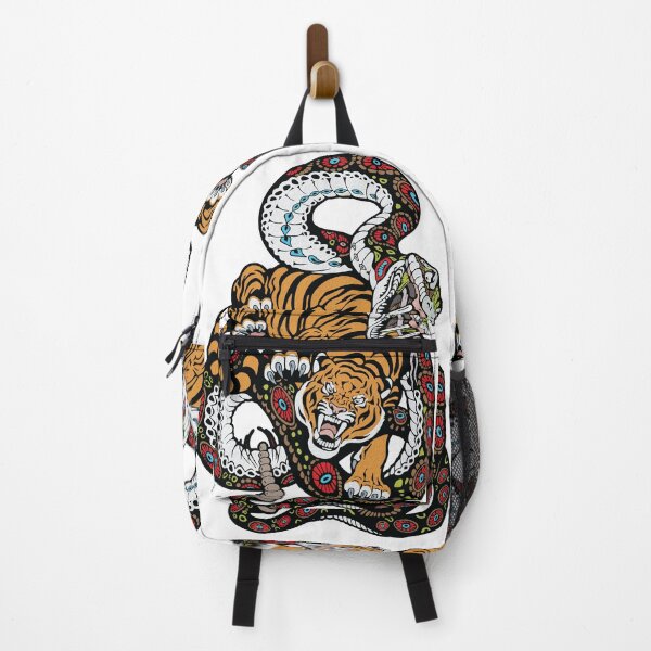 Item preview, Fierce Tiger Fighting Snake Ornate Pop Art designed and sold by RamyGallery.