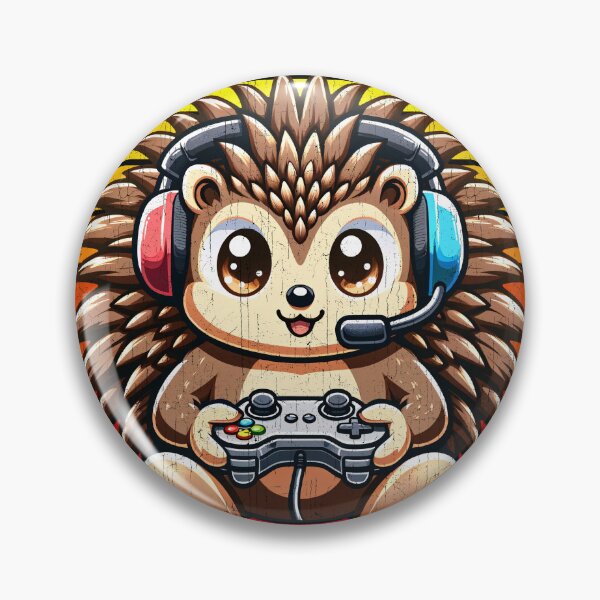 Item preview, Funny Hedgehog Vintage Gamer Videogames Pew Zoo Boys Girls Kids designed and sold by rafaeltto.